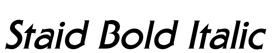 Staid Bold Italic Font Download Free